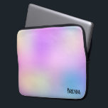 Capa Para Notebook Fundo holográfico colorido<br><div class="desc">Imagem de uma textura holográfica de fundo colorida com um monograma opcional.</div>
