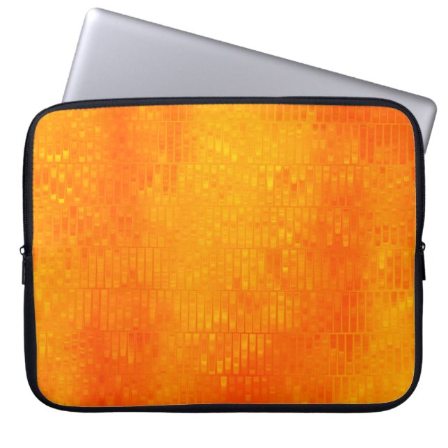 Capa Para Notebook Fundo laranja abstrato brilhante com vidros (Frente)