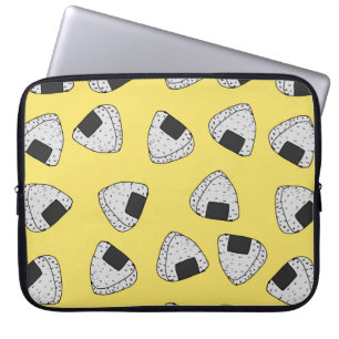 Capa Para Notebook Fundo Onigiri (bola de arroz japonesa). Sem costur