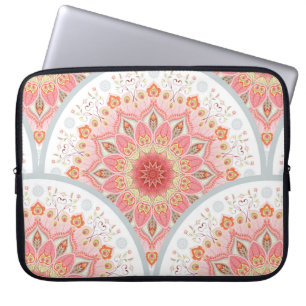 Capa Para Notebook Fundo sem costura com ornamento redondo. Orienta