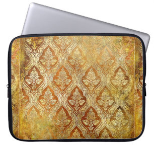 Capa Para Notebook fundo shabby do ouro vintage