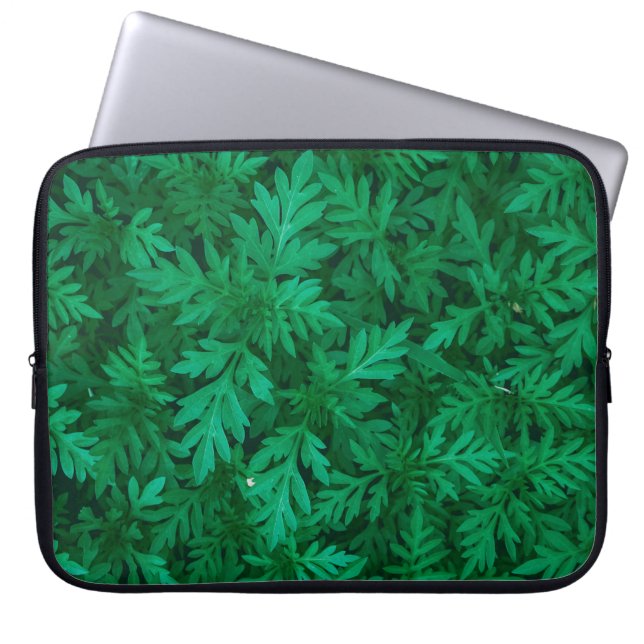 Capa Para Notebook Fundo verde natural das folhas verdes abstratas (Frente)