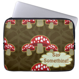 Capa Para Notebook Funky Fungi Mushroom Pattern