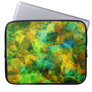 Capa Para Notebook Funky Greens Moderno Design Abstrato