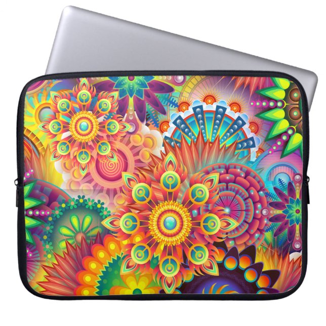 Capa Para Notebook Funky Retro Pattern Abstrato Bohemian (Frente)