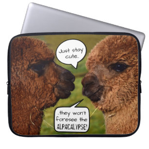 Capa Para Notebook Funny Alpaca Alpacalypse Scheming
