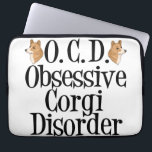 Capa Para Notebook Funny Corgi<br><div class="desc">Estou obcecado com corgis. Eu tenho TOC,  Transtorno Obsessivo de Corgi. Um pouco de humor de corgi para amantes de cães.</div>