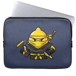 Capa Para Notebook Funny Lemon Shinobi Ninja Nunchucks Illustration