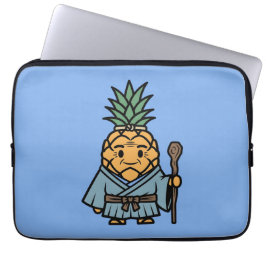Capa Para Notebook Funny Pineapple Sensei Master Samurai Illustration