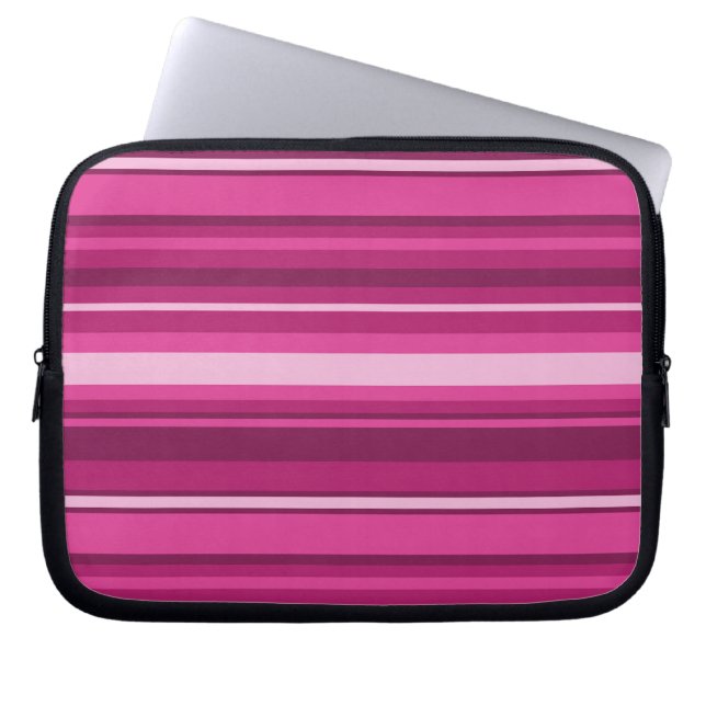 Capa Para Notebook Fuschia stripes (Frente)