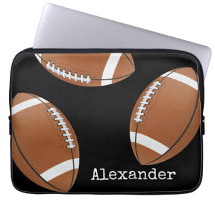 Capa Para Notebook Futebol Americano Nome Personalizado Preto