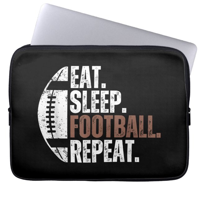 Capa Para Notebook Futebol Antigo Comer Dormir Repetir (Frente)