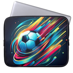 Capa Para Notebook Futebol Cibernético Futurista Esportes de Velocida
