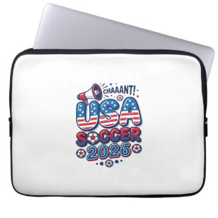 Capa Para Notebook Futebol EUA 2026 Futebol Negrito Tipografia País T