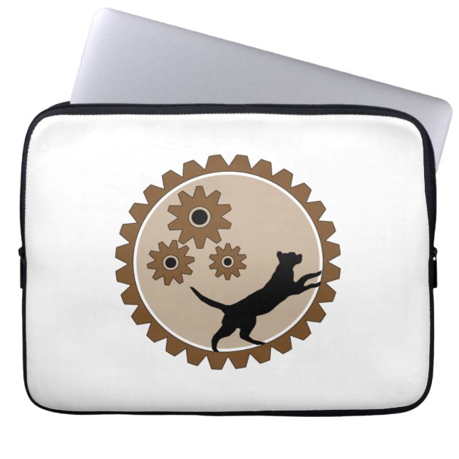 Capa Para Notebook gaiola movida a cães com rodas (Frente)