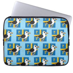 Capa Para Notebook Gaivota de Rauma, Finlândia, com apoio preto excel