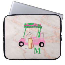 Capa Para Notebook Gal de Golf Chic, Marble Dourada rosa