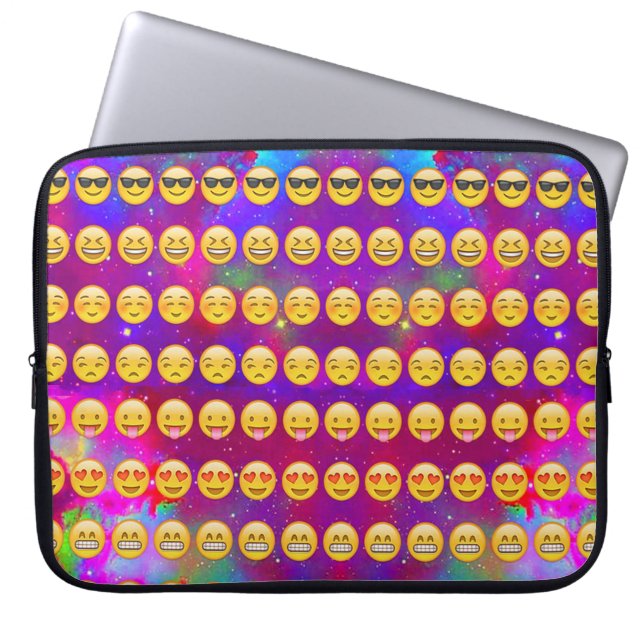 Capa Para Notebook Galáxia Emojis (Frente)