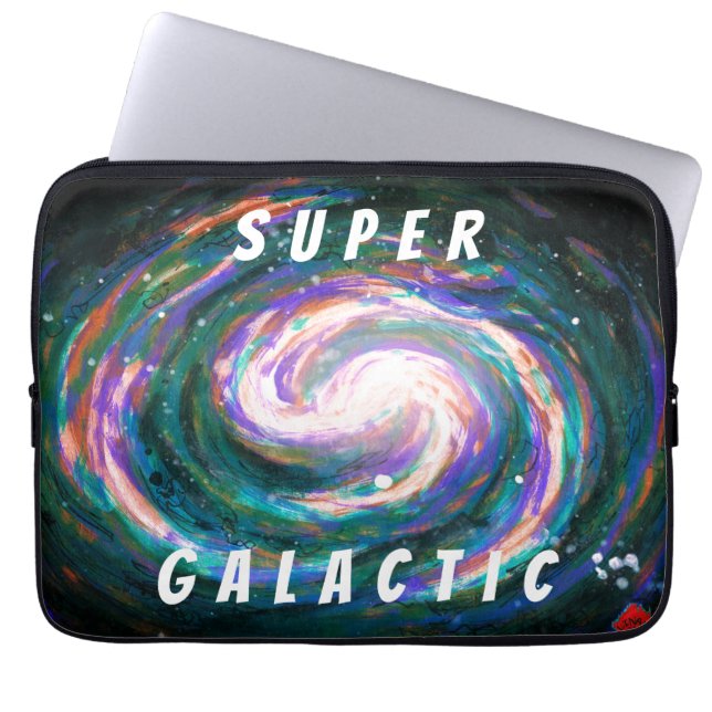 Capa Para Notebook Galáxia Espiral em Super Galáctica Espacial (Frente)