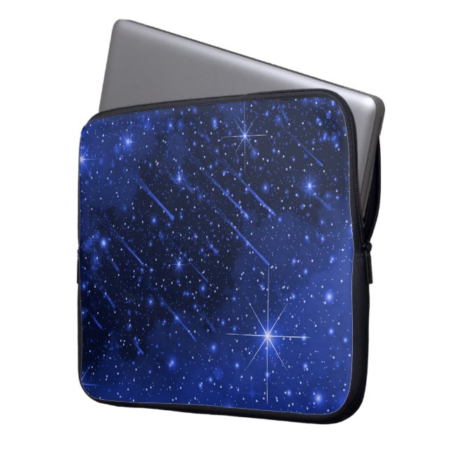 Capa Para Notebook Galáxia Estrela em Azul (Frente Esquerda)