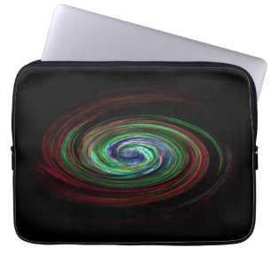 Capa Para Notebook Galáxia Giratória Abstrata Legal Preta