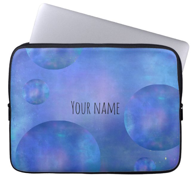 Capa Para Notebook Galaxy Nebula Laptop Sleeve case Custom Name  (Frente)
