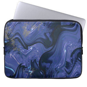 Capa Para Notebook Galaxy Swirl Blue Glitter Abstrato Padrão cósmico