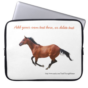 Capa Para Notebook Galloping na Bolsa de laptop de cavalos de raça p