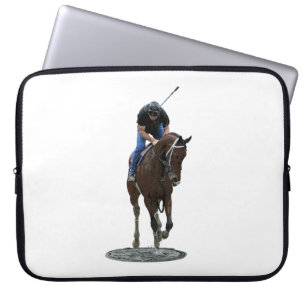 Capa Para Notebook Galloping na Bolsa de laptop de cavalos de raça pu