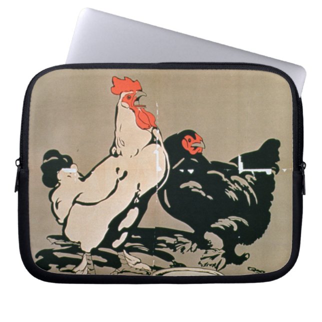 Capa Para Notebook Galo novo e galinha (litho da cor) (Frente)