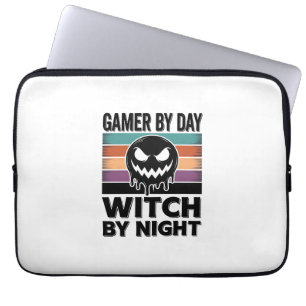 Capa Para Notebook Gamer de Dia Bruxa de Noite Design Retro de Hallow