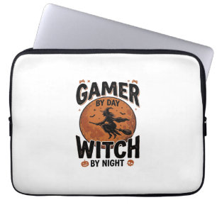 Capa Para Notebook Gamer Diurno Bruxa Noturna Design de Jogos Vintage
