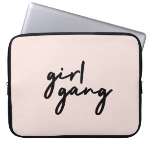 Capa Para Notebook Gang Garota Menina rosa-branca Potente Moderna F