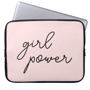 Capa Para Notebook Gangue de Meninas Rosa Fofo Poder Feminino Moderno