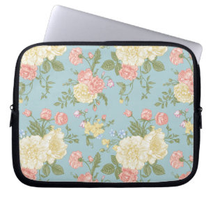 Capa Para Notebook Garden Peony Floral Patterno