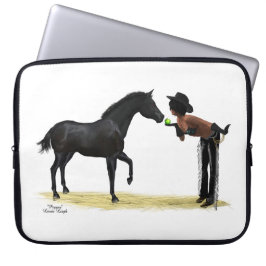 Capa Para Notebook Garota-Vaca Com Bolsa de laptop De Cavalo