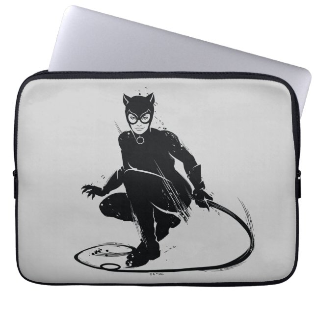 Capa Para Notebook Gata Borralheira Pose de Pincel de Tinta (Frente)