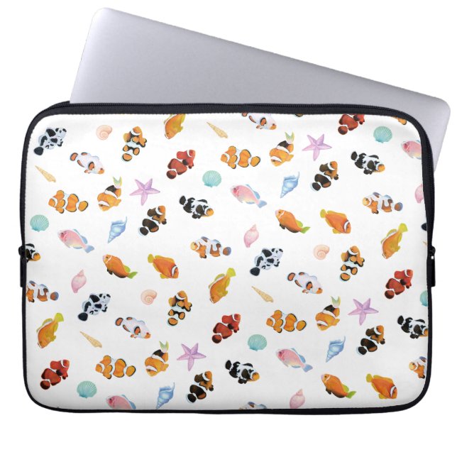 Capa Para Notebook Gathering of Clownfish | Ocean Art Design (Frente)