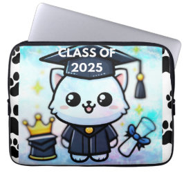 Capa Para Notebook Gatinho de Graduação Elegante