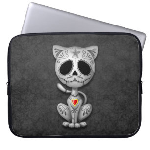 Capa Para Notebook Gatinho do açúcar do zombi, escuro