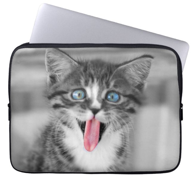 Capa Para Notebook Gatinho engraçado (Frente)