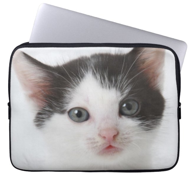 Capa Para Notebook Gatinho manchado preto (Frente)