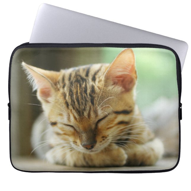 Capa Para Notebook Gatinho pequeno do bebê do sono (Frente)
