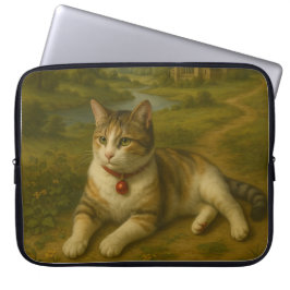 Capa Para Notebook Gato bonito na Bolsa de laptop do jardim 15 polega