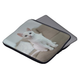 Capa Para Notebook Gato branco Zazzle_Growth.