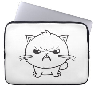 Capa Para Notebook Gato bravo bonito cantando.