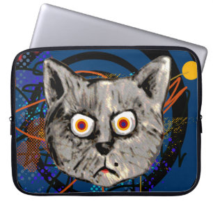 Capa Para Notebook gato bravo ~ meado estranho
