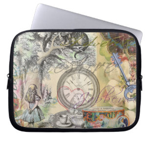 Capa Para Notebook Gato de Cheshire Alice no País das Maravilhas Clás