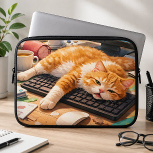 Capa Para Notebook Gato de Computador Fofo