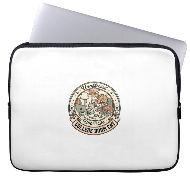 Capa Para Notebook Gato de Dormitório Universitário Gato de Dormitóri (Frente)